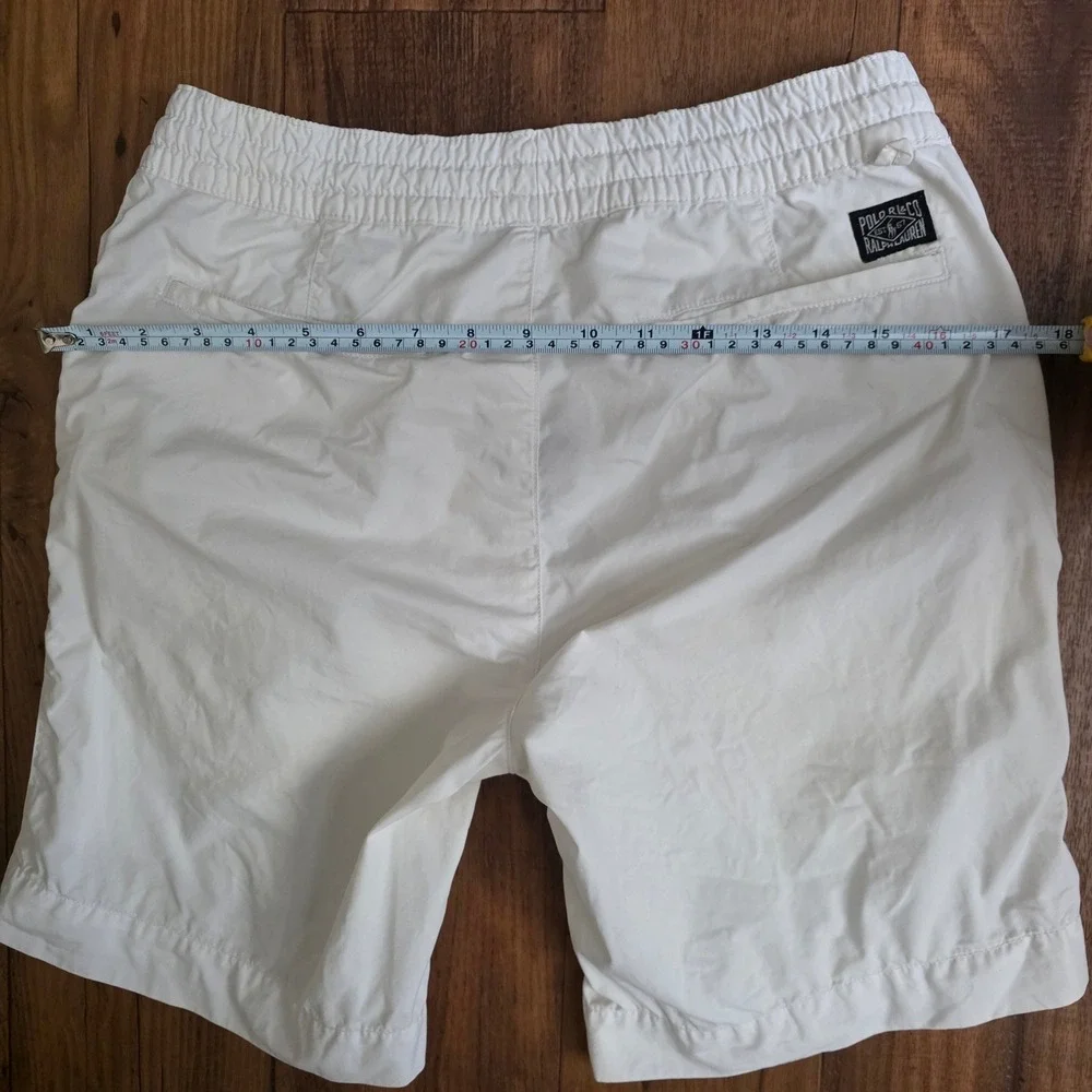 Polo Ralph Lauren Mens White Pima Cotton Straight Fit‎ Drawstring Shorts 28